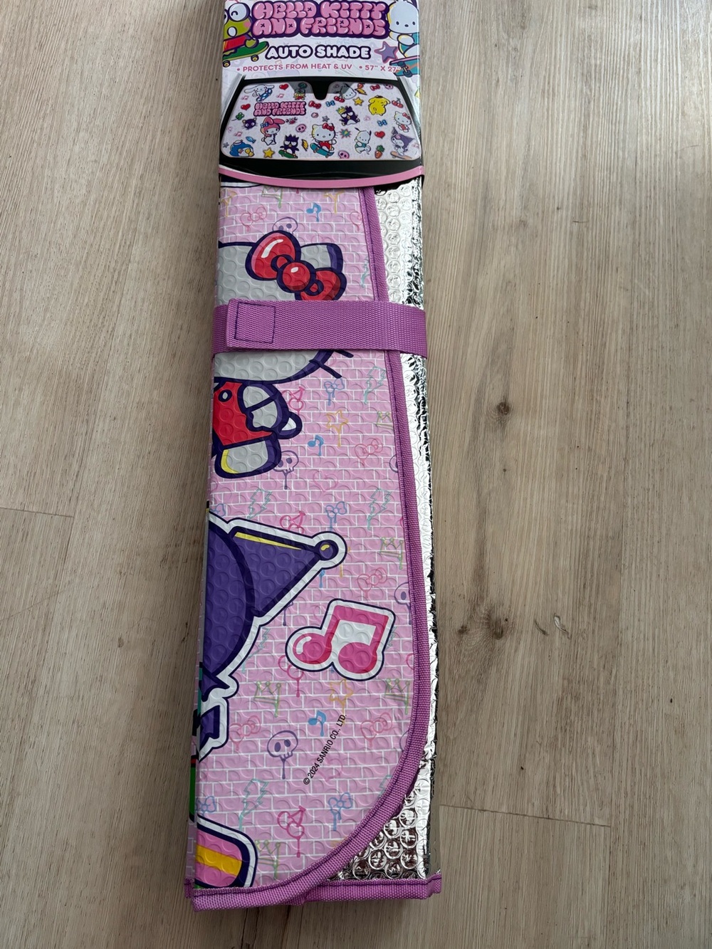 NWT Hello Kitty & Friends Pink Auto Sun Shade